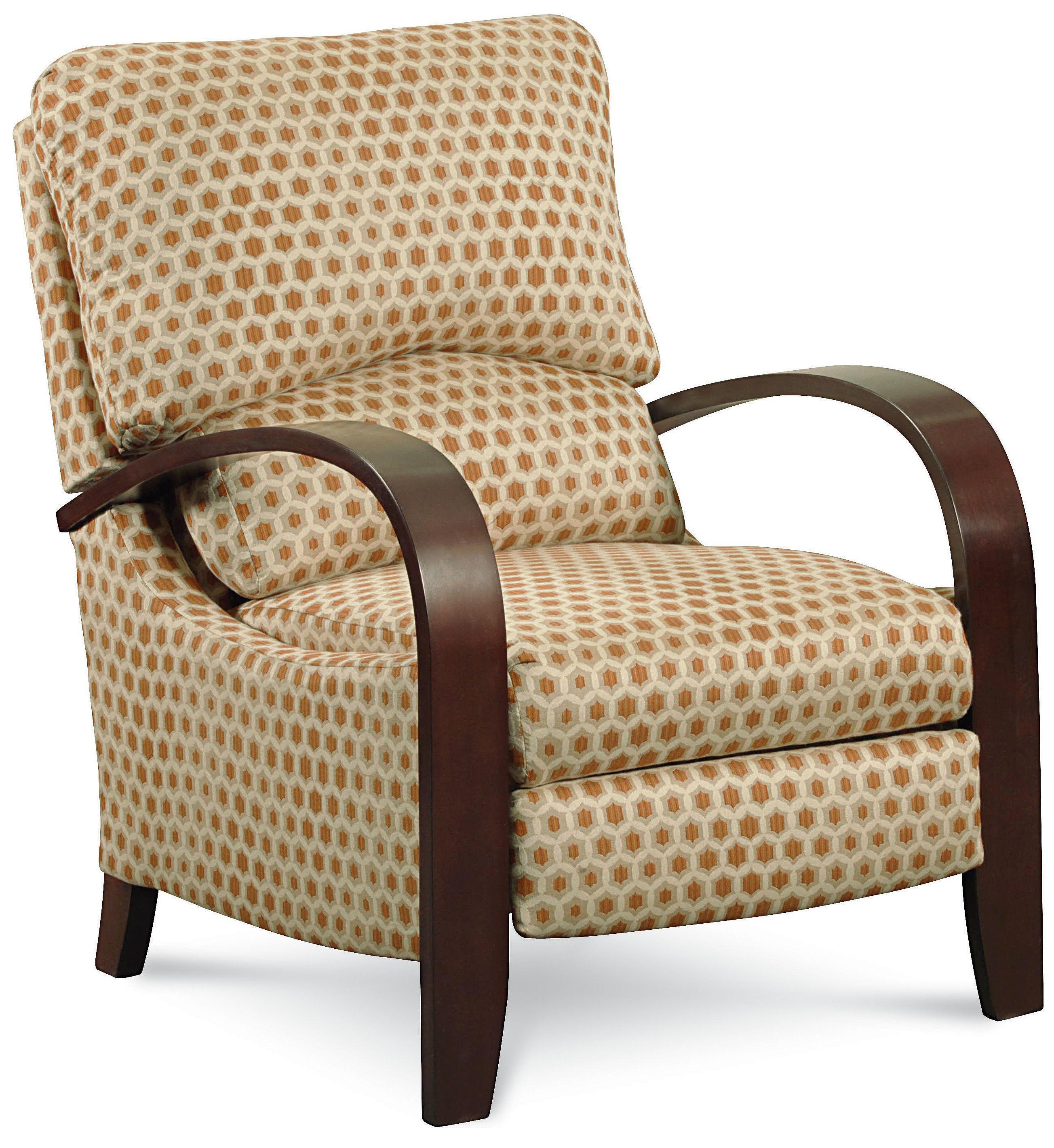 Lane Hi Leg Recliners Contemporary Julia Hileg Recliner with Bentwood